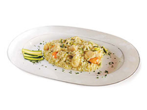 Risotto with Scallops and Courgettes