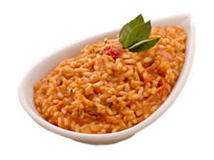 Risotto with garden vegetables