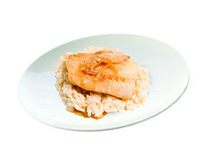 Timbale of Rice with Pike and Citrus Fruit Sauce
